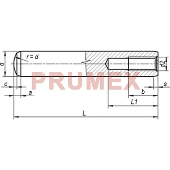 Šroub Kolík válcový kalený vnitřní závit DIN 7979D 25x120 m6