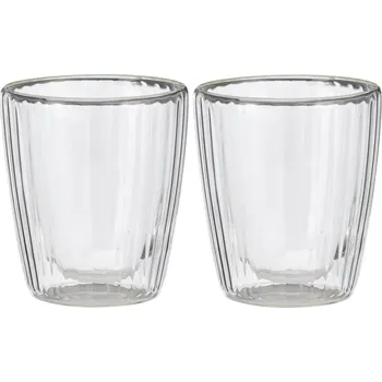 Sklenice Termo sklenice s dvojitou stěnou na kávu a čaj 230 ml, 2 ks