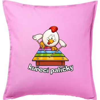 Polštář Kuřecí paličky - Polštář 50x50 - 50x50 - Pouze potah ( Růžová )
