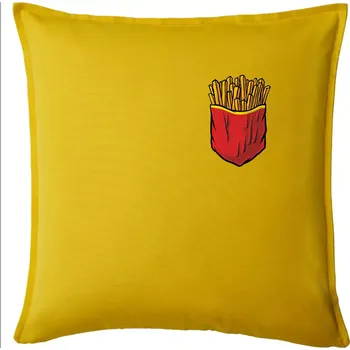 Polštář Hranolky v kapse - Polštář 50x50 - 50x50 - Pouze potah ( Žlutá )