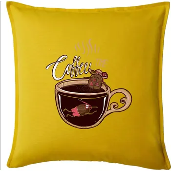 Polštář Coffee time bath (Pecka design) - Polštář 50x50 - 50x50 - Pouze potah ( Žlutá )