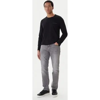 Pánské tričko Emporio Armani Underwear S dlouhým rukávem EM000382 AF10800 UC001 Černá Slim Fit S