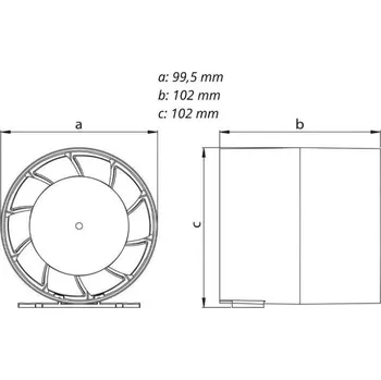 Domácí ventilátor Ventilátor potrubní, 150 mm, standardní provedení 0931