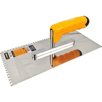 Zednické hladítko Hladítko nerez, zub 4 mm, 280 x 130 mm, gumová rukojeť, ENPRO