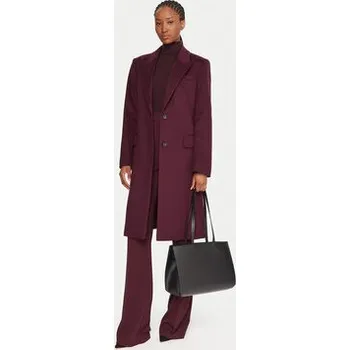 Dámský kabát BOSS Vlněný kabát Classin 50548371 Fialová Regular Fit 34