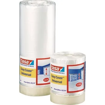 Zakrývací fólie na malování Fólie zakrývací s páskou 4368, vnitřní, 33 m x 1400 mm, transparentní