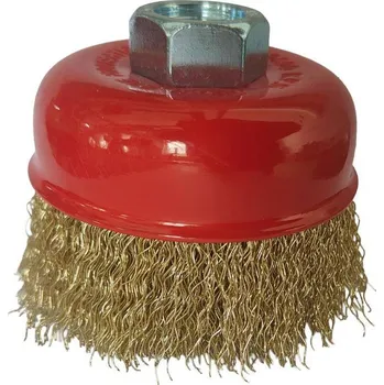 Kartáč hrnkový vlnitý, mosazný, 75 mm, M14, ENPRO