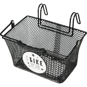 košík na kolo koš BASIL Tivoli na řidítka drátěný černý s madlem