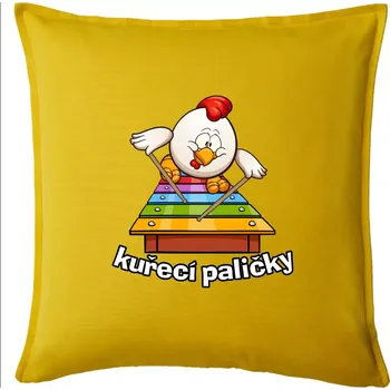 Polštář Kuřecí paličky - Polštář 50x50 - 50x50 - Pouze potah ( Žlutá )