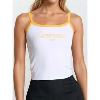 Dámské tričko Sinsay - Bavlněný crop top s nápisem - bílá - 4068Z-00X - 4068Z-00X-XXS