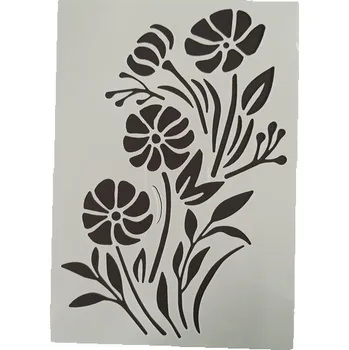 Šablona plastová pro kreativní tvoření - 15 x 21 - květina č.11