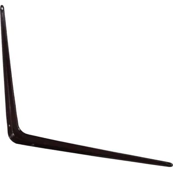 Nábytkové kování Plechová konzole Ina 350 x 300 mm, 20 kg, hnědá