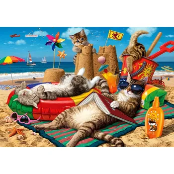 Puzzle ANATOLIAN Puzzle Kočky na pláži 260 dílků