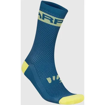 KARPOS Cyklistické ponožky klasické - LOGO - modrá/žlutá L