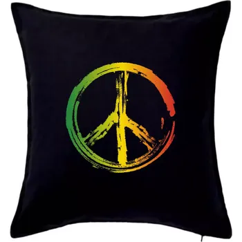 Polštář Peace symbol paint - Polštář 50x50 - 50x50 - Pouze potah ( Černá )