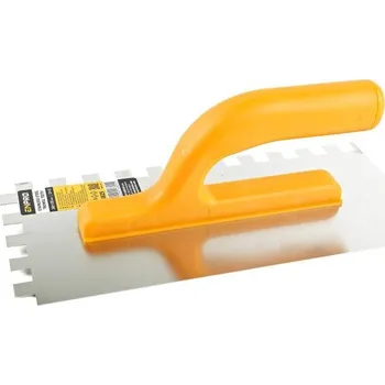 Zednické hladítko Hladítko nerez, zub 12 x 12 mm, 280 x 130 mm, plastová rukojeť, ENPRO