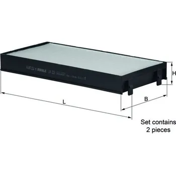 Kabinový filtr Filtr vzduchu v interiéru MAHLE ORIGINAL LA 221/S