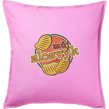 Polštář Brambůrky můj zlozvyk - Polštář 50x50 - 50x50 - Pouze potah ( Růžová )