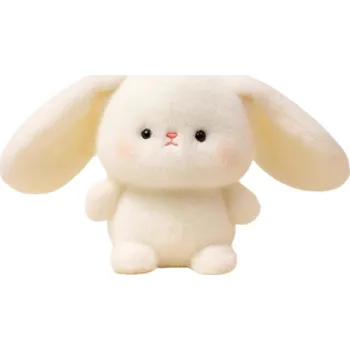 plyšák Plyšový bílý zajíček 16 cm Hebká plyšová hračka s výplní z PP bavlny Roztomilý králíček Dárek pro děti Měkký mazlíček a dekorace do pokoje