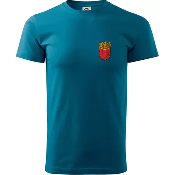 Pánská móda Hranolky v kapse - Klasické pánské triko vyšší gramáže - XS ( Petrolejová )