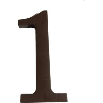 Domovní číslo Číslo "1", 180 mm, plastová hnědá