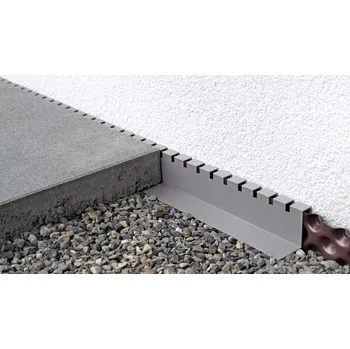 Stavební materiál Stěnový dilatační plastový profil "DISTO" - tmavě šedá RAL 7043, 19 mm (Stěnová plastová distanční lišta )