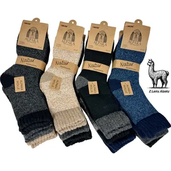 Pánské ponožky Pánské termo ponožky z alpaka vlny – 3 páry pro zimní pohodu šedá, grafitová, písková 43-47
