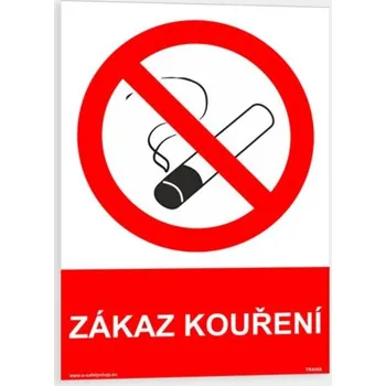 Tabulka bezpečnostní - plast A4 "Zákaz kouření