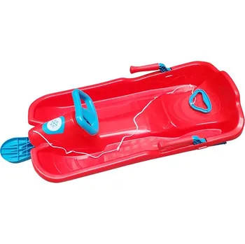 kluzák s volantem Plastkon Skibob červený