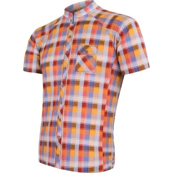 Cyklistika dres krátký pánský SENSOR SQUARE červeno/modrý