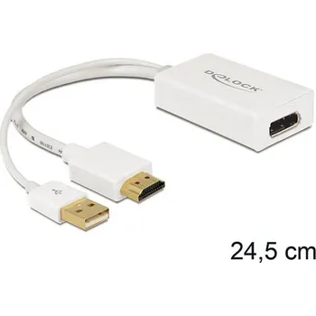 Video kabel Delock Adaptér HDMI-A samec > Displayport samice 62496