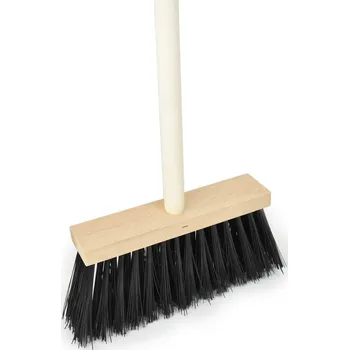 Koště chodníkové 25x6cm černé s násadou 120cm CZ