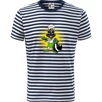 Pánské oblečení Skunk kuchař (Pecka design) - Triko na vodu - XS ( Prouhovaná )