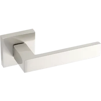 Dveřní kování Kuchinox Klika QUBIK hranatá rozeta - satina - (komplet 2 ks)