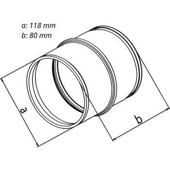Spojka na flexo potrubí HSK, Ø 125 mm 0607