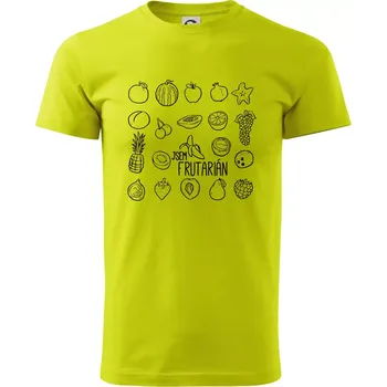 Jsem frutarián - ovoce - Klasické pánské triko vyšší gramáže - M ( Limetková )