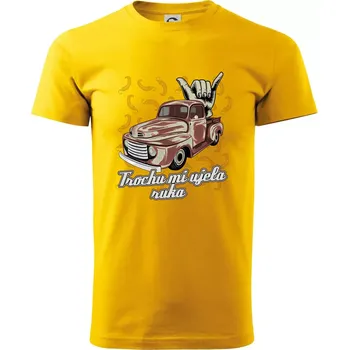 Pánské tričko Trochu mi ujela ruka - Klasické pánské triko vyšší gramáže - S ( Žlutá )