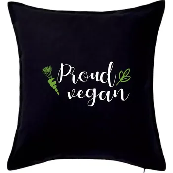 Polštář Proud vegan - Polštář 50x50 - 50x50 - Pouze potah ( Černá )