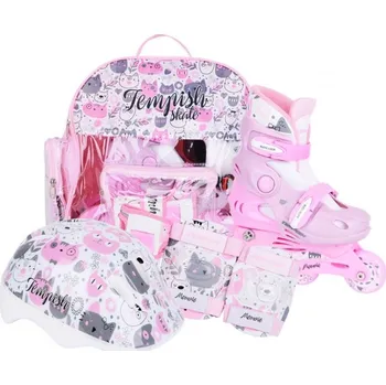 Kolečkové brusle brusle kolečkové dětské Tempish KITTY BABY SKATE sada růžové (brusle kolečkové dětské Tempish KITTY BABY SKATE sada růžové)