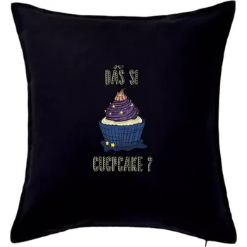 Polštář Dáš si cupcake? (Radek Pilař ART) - Polštář 50x50 - 50x50 - Pouze potah ( Černá )