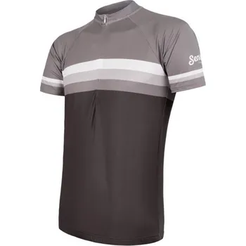 cyklistický dres dres krátký pánský SENSOR SUMMER STRIPE černo/šedý