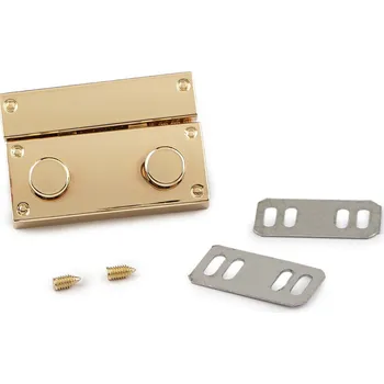 Sada zapínání na tašku 27x41 mm, barva 2 zlatá klasik