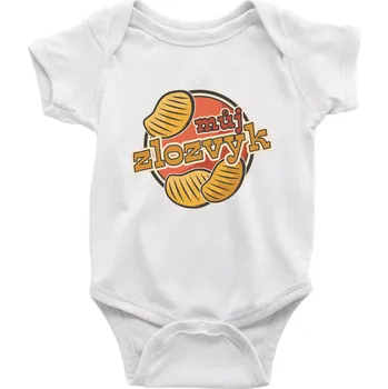 Kojenecké oblečení Brambůrky můj zlozvyk - Body kojenecké s krátkým rukávem - Krátký r. 12-18 měs ( Bílá )