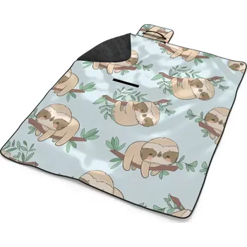 deka Sablio Plážová deka Lenochodi na větvi: 200x140 cm