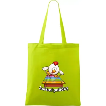 Kuřecí paličky - Taška bavlněná - 42 x 38 cm ( Limetková )