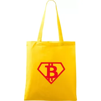 Nákupní taška SuperBitcoin - Taška bavlněná - 42 x 38 cm ( Žlutá )