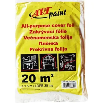 Fólie zakrývací LDPE, 30 µm, 4 x 5 m, průsvitná