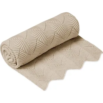 Dětská deka Béžová pletená dětská deka z Bio bavlny 80x100 cm Almond – Cam Cam Copenhagen ID_1822782