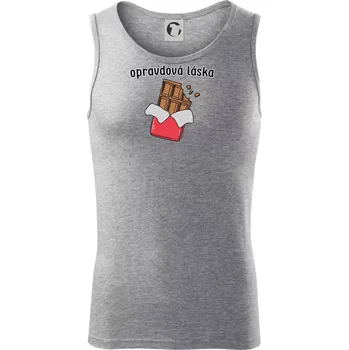 Čokoláda opravdová láska - Tílko pánské Core - M ( Tmavě šedý melír )