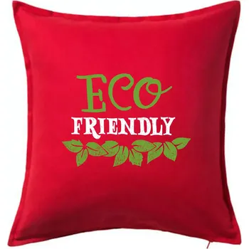 Polštář Eco friendly - lístečky - Polštář 50x50 - 50x50 - Pouze potah ( Červená )